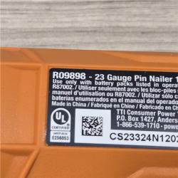 AS-IS 18V Cordless 23-Gauge 1-3/8 in. Headless Pin Nailer (Tool Only)