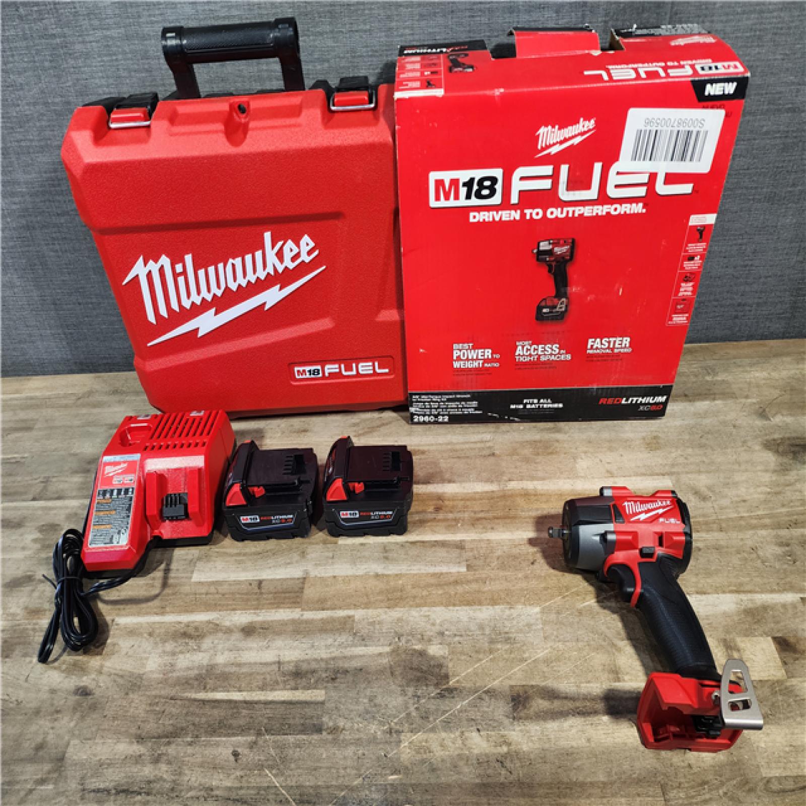 HOUSTON LOCATION - AS-IS Milwaukee M18 FUEL GEN-2 18V Lithium-Ion Mid Torque Brushless Cordless 3/8 in. Impact Wrench with Friction Ring Kit