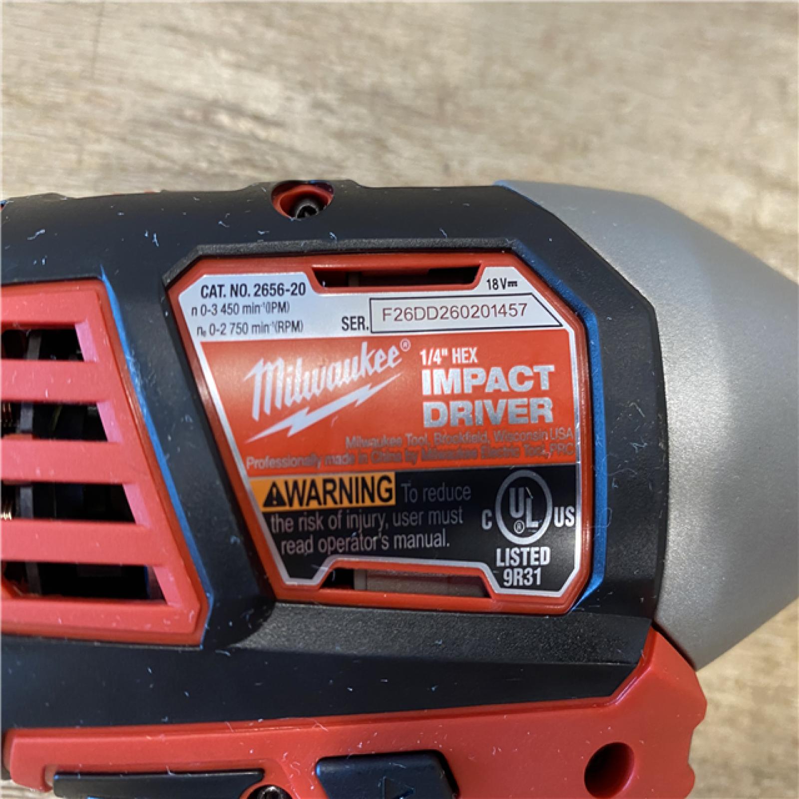 AS-IS Milwaukee 18V Lithium-Ion Cordless 1/4 in. Hex Impact Driver (Tool-Only)