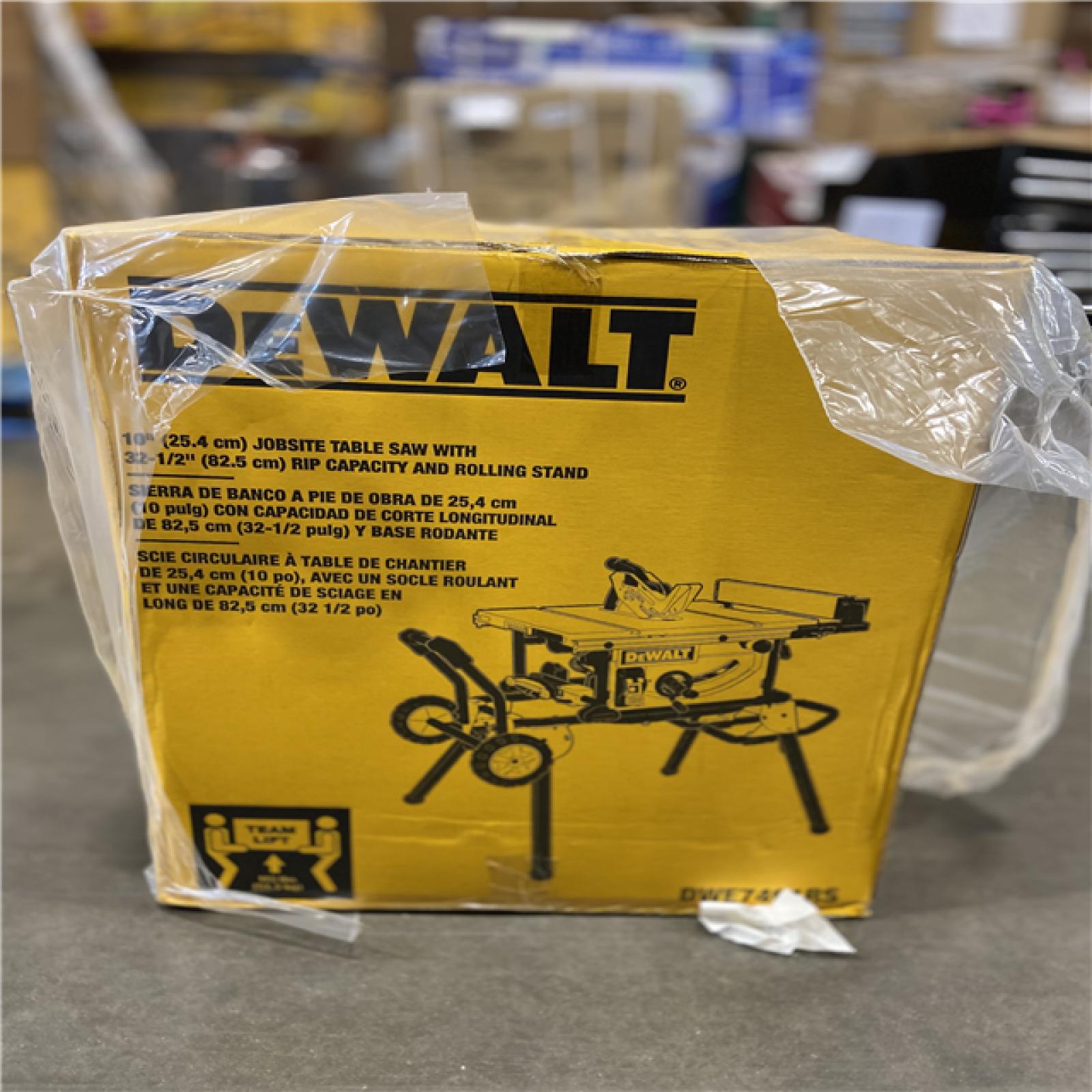 NEW! - DEWALT 15 Amp Corded 10 in. Job Site Table Saw with Rolling Stand