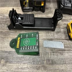 AS-IS DEWALT 12V MAX Lithium-Ion 100 ft. Green Self-Leveling 3-Beam 360 Degree Laser Level Kit