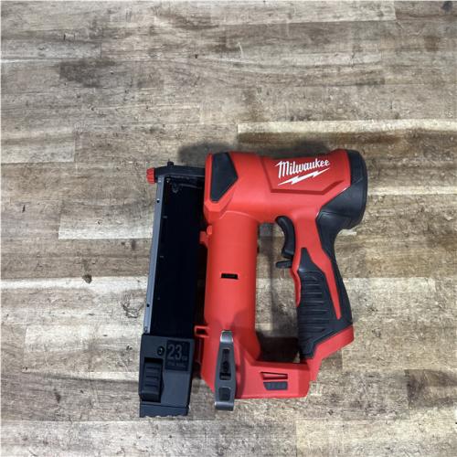 Houston Location AS-IS Milwaukee M12 12-Volt 23-Gauge Lithium-Ion Cordless Pin Nailer (Tool-Only)