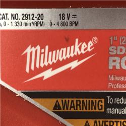 AS-IS Milwaukee  FUEL 18V Lithium-Ion Brushless Cordless 1 in. SDS-Plus Rotary Hammer (Tool-Only)