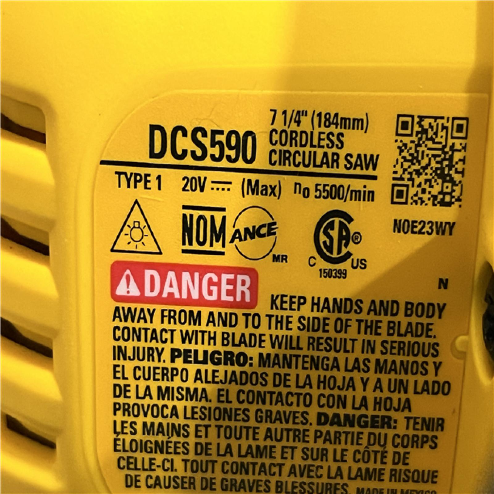 AS-IS DEWALT 20-Volt MAX 7-1/4 in. Cordless Circular Saw (Tool Only)