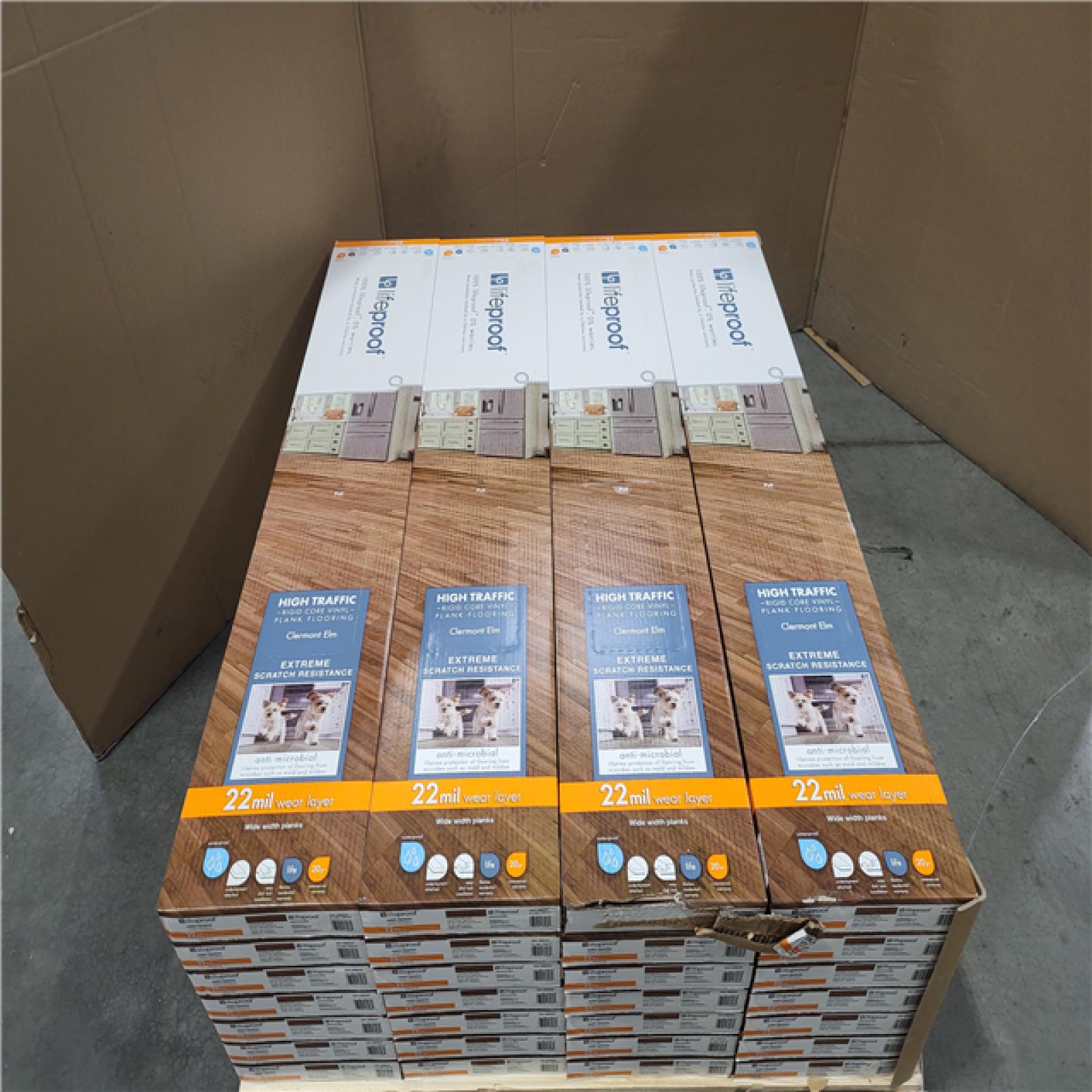 CALIFORNIA AS-IS LIKE NEW LIFEPROOF HIGH TRAFFIC RIGID CORE VINYL PLANK FLOORING IN CLERMONT ELM
