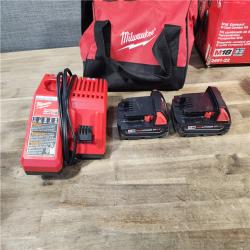 HOUSTON LOCATION - AS-IS Milwaukee 18V Cordless Brushed 2 Tool Drill/Driver and Impact Driver Kit