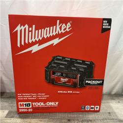 NEW - Milwaukee 18 Lithium-Ion Cordless PACKOUT Radio/Speaker with Built-In Charger