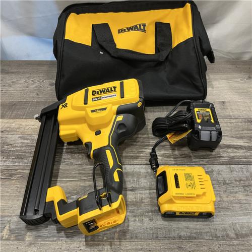 AS-IS DEWALT 20V MAX XR Lithium-Ion Cordless 18-Gauge Narrow Crown Stapler Kit