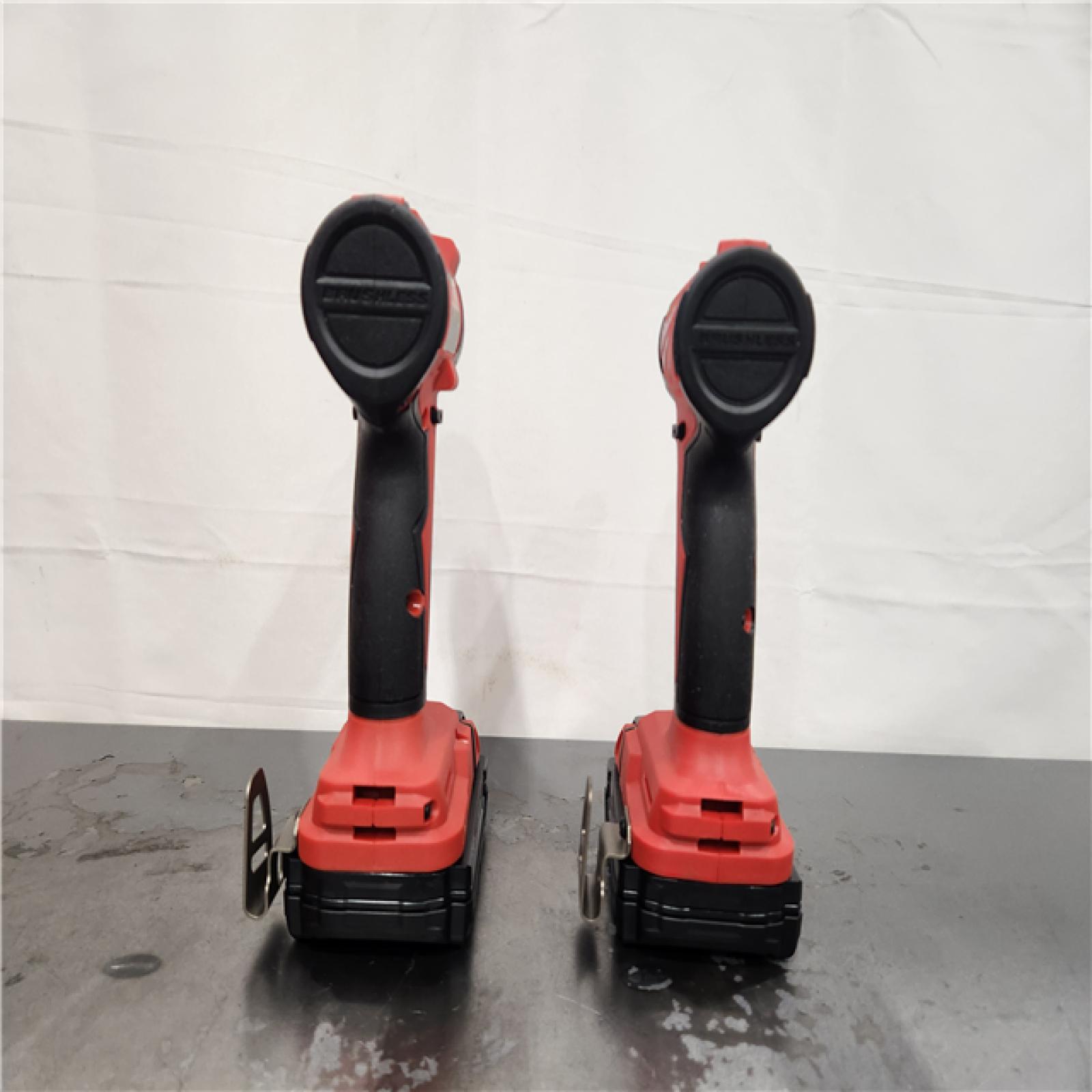 AS-IS- Milwaukee M18 18V Lithium-Ion Brushless Cordless Compact Drill/Impact Combo Kit