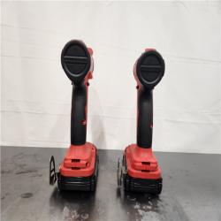 AS-IS- Milwaukee M18 18V Lithium-Ion Brushless Cordless Compact Drill/Impact Combo Kit