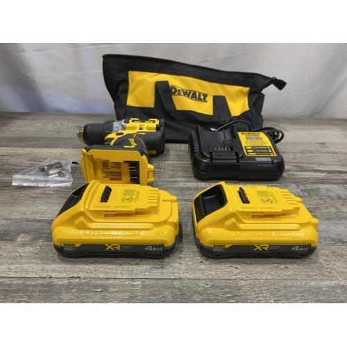 AS-IS DEWALT 20V XR Lithium-Ion Cordless Brushless 1/2 in. Drill/Driver Kit