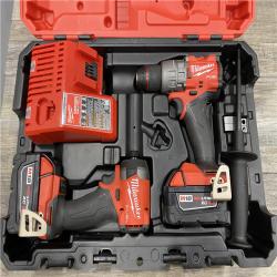 AS-IS Milwaukee FUEL 18V Lithium-Ion Brushless Cordless Hammer Drill and Impact Driver Combo Kit
