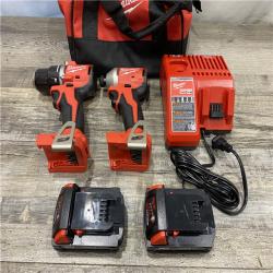 AS-IS Milwaukee 18V Lithium-Ion Brushless Cordless Compact Drill/Impact Combo Kit