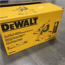 As-Is- DEWALT 15 Amp Corded 12 in. Double Bevel Sliding Compound Miter Saw