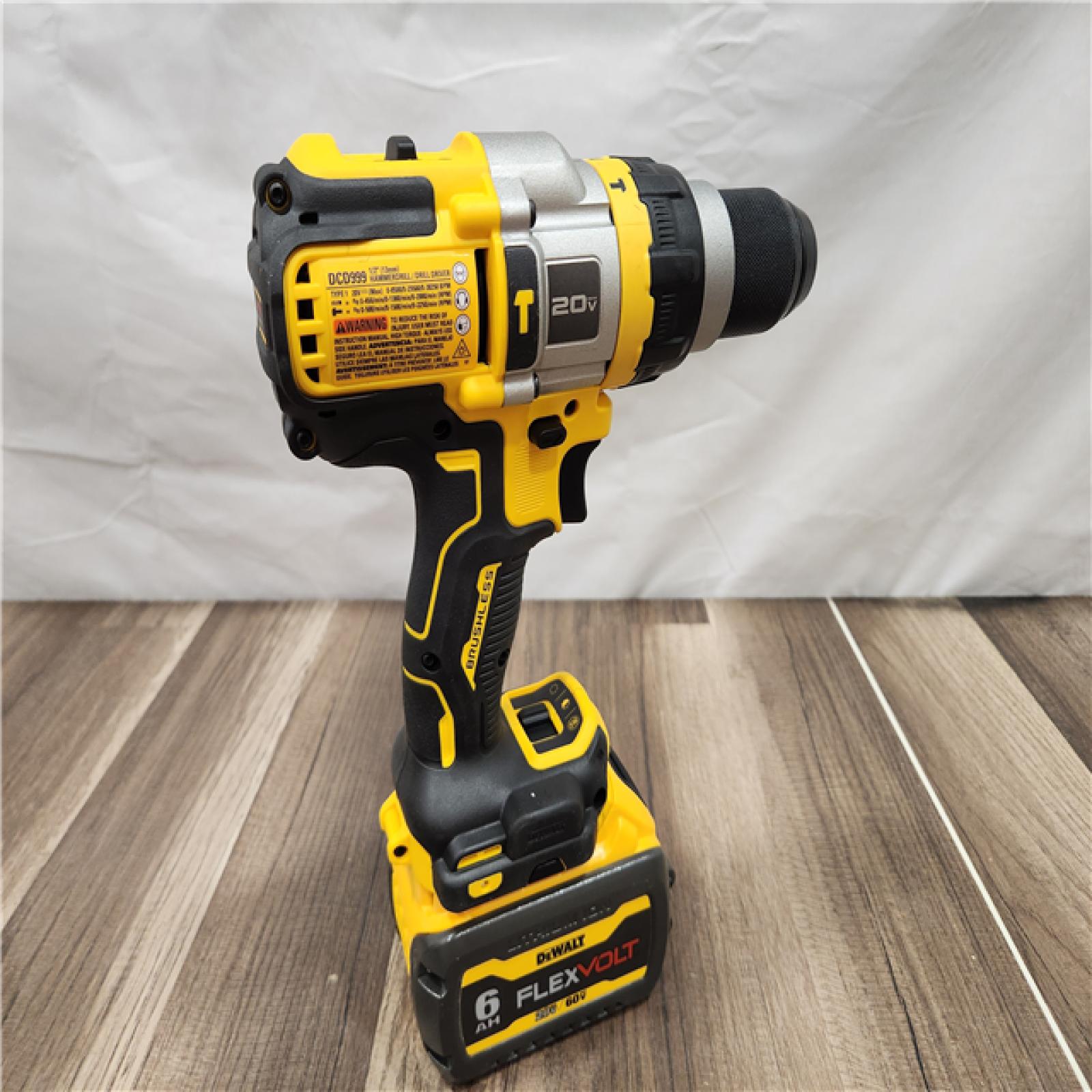 AS-IS DEWALT 20V XR Lithium-Ion Cordless Hammer Drill Kit with 8.0 Ah Battery, Charger and Kit Bag