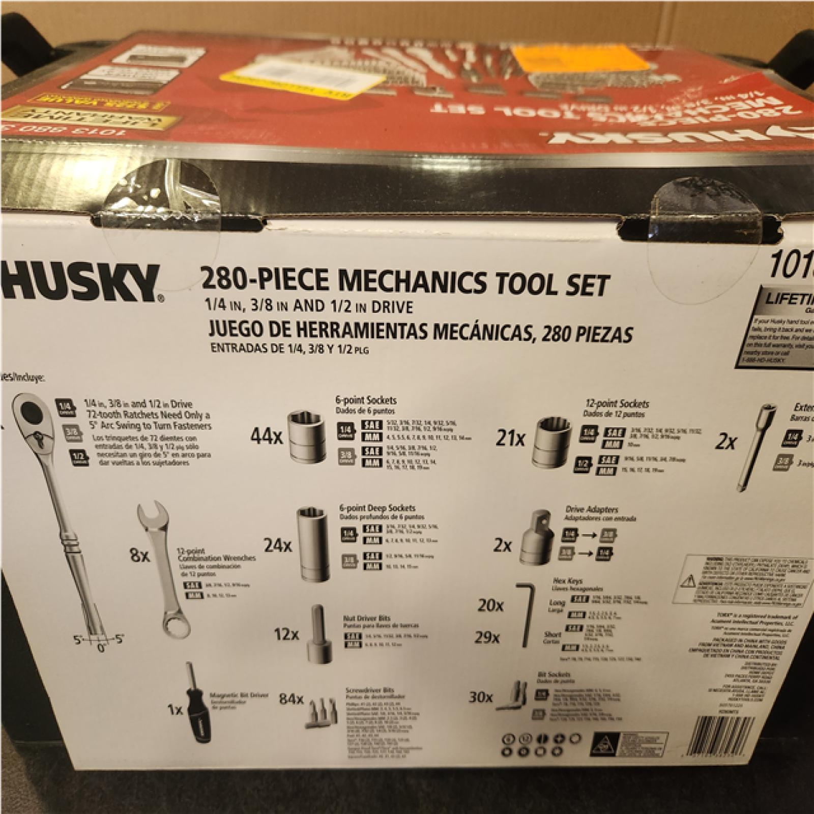 Phoenix NEW Husky 280-Piece SAE/Metric Mechanics Tool Set with Tool Box (SEALED)