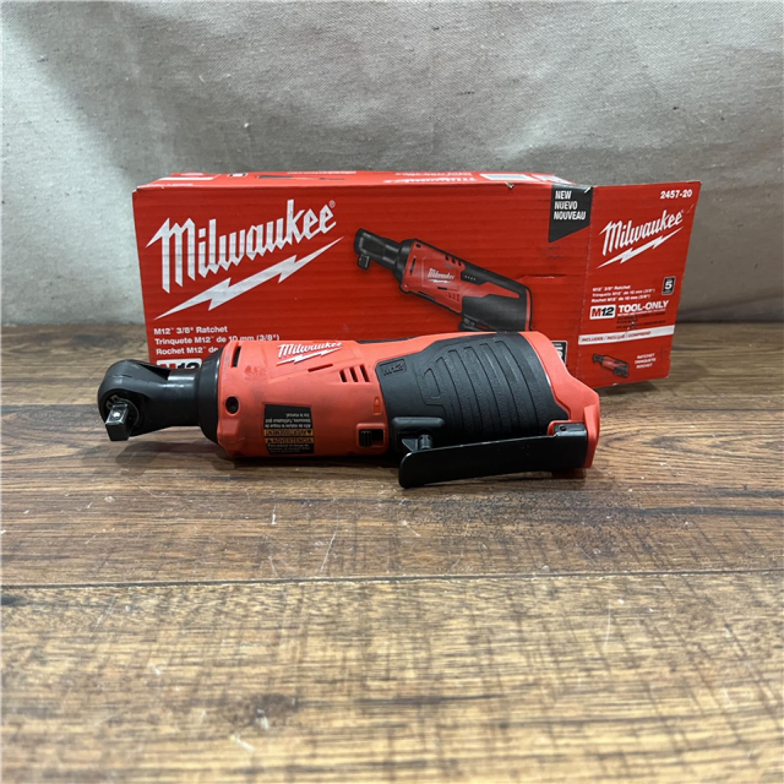 AS-IS MILWAUKEE 2457-20 .38 in. M12 Cordless Ratchet Only