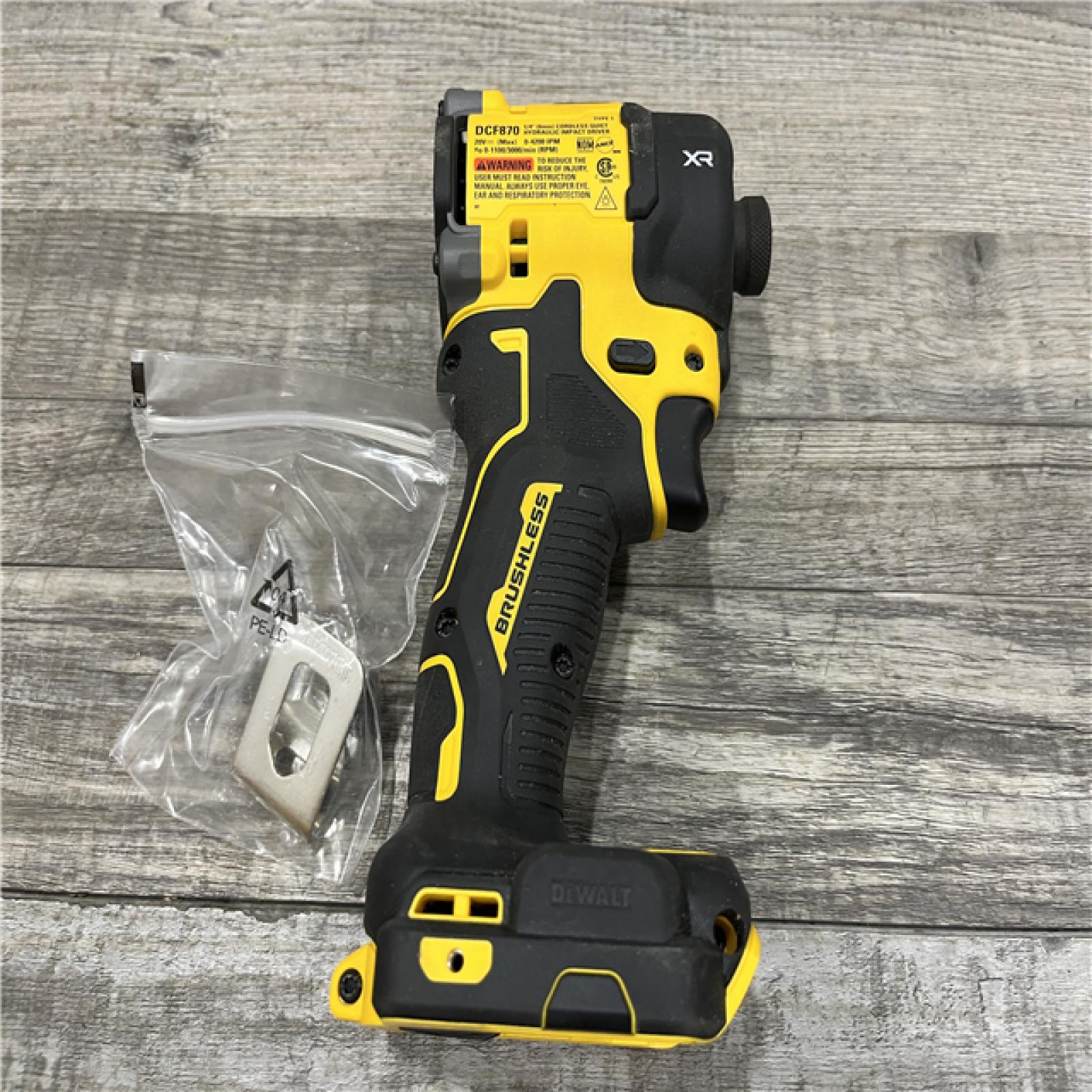 AS-IS DEWALT 20V XR Brushless Cordless 1/4 in. Quiet Hydraulic Impact Driver (Tool-Only)