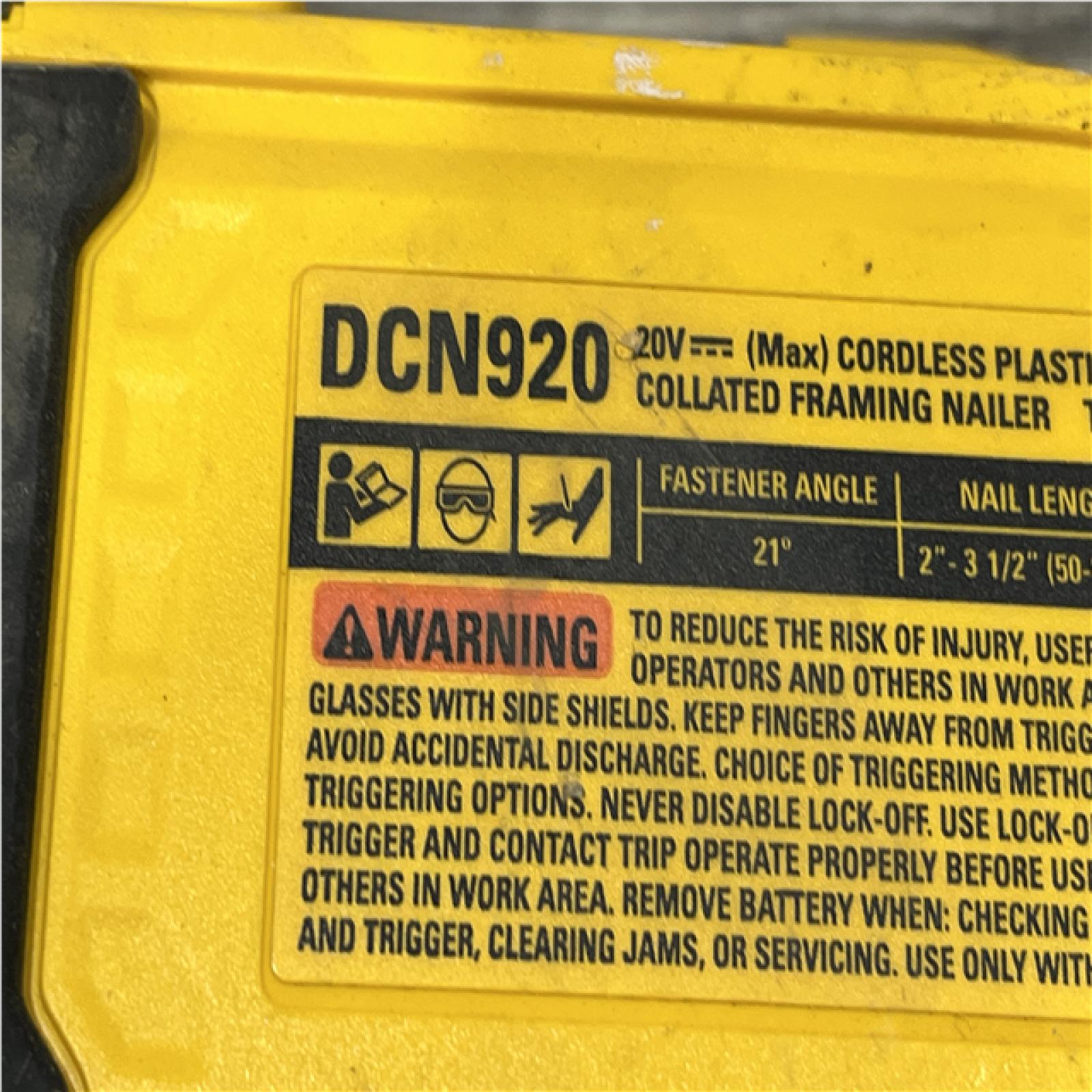 AS-IS DEWALT 20-Volt 21° Cordless Framing Nailer (Tool-Only)