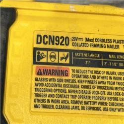 AS-IS DEWALT 20-Volt 21° Cordless Framing Nailer (Tool-Only)