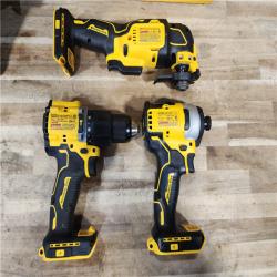 HOUSTON LOCATION - AS-IS DEWALT ATOMIC 20-Volt Lithium-Ion Cordless Brushless (3-Tool) Combo Kit