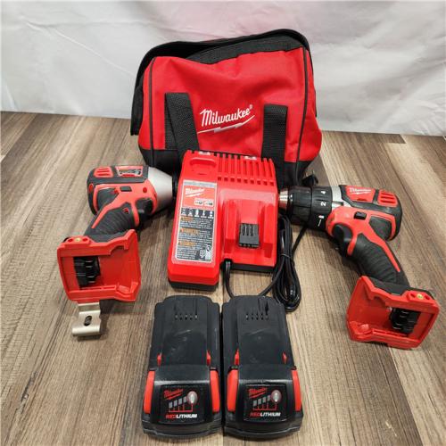 AS-IS Milwaukee 18V Cordless Brushed 2 Tool Drill/Driver and Impact Driver Kit