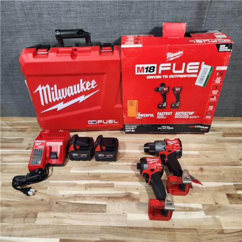 HOUSTON LOCATION - AS-IS (APPEARS LIKE NEW) Milwaukee FUEL 18V Lithium-Ion Brushless Cordless Hammer Drill and Impact Driver Combo Kit