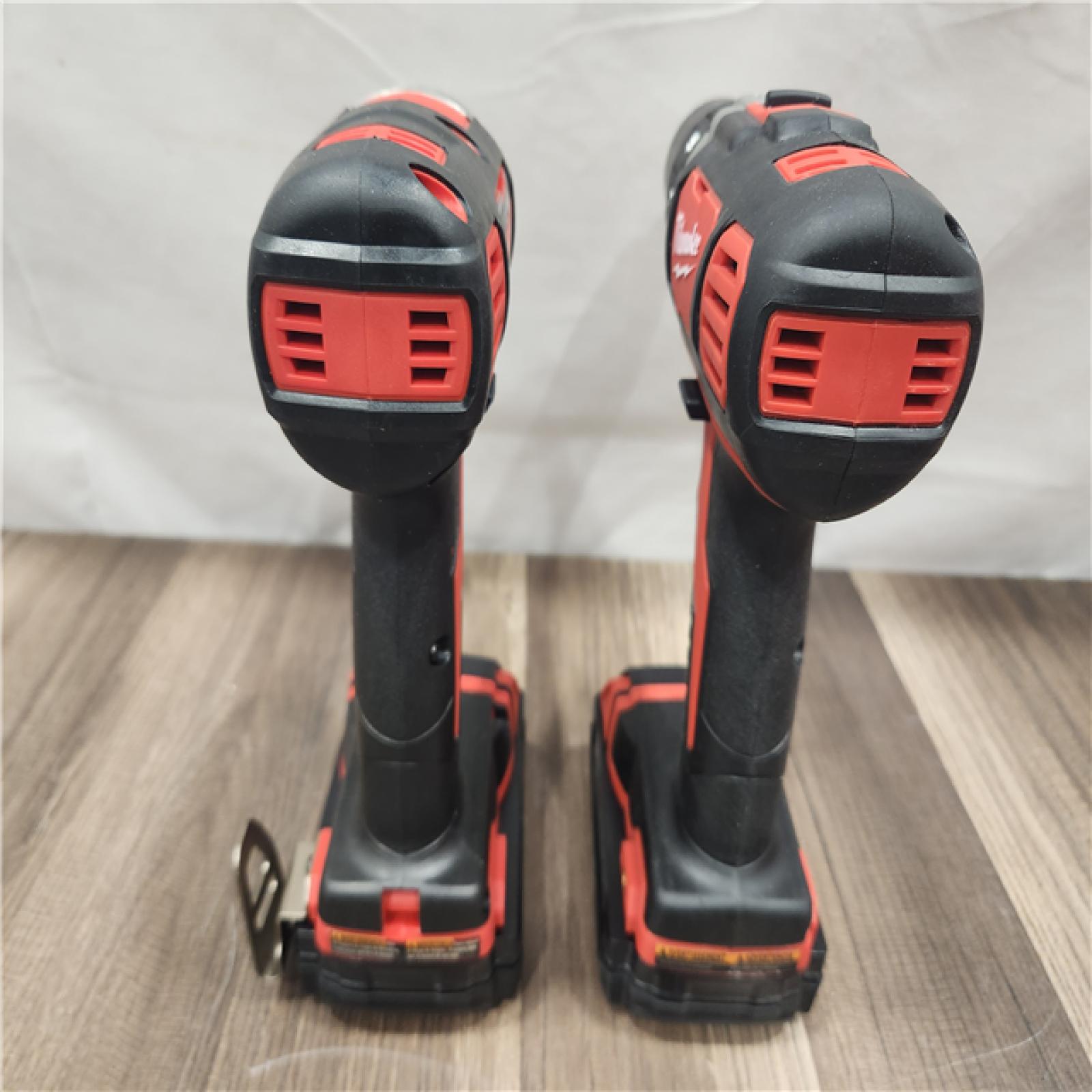 AS-IS- Milwaukee 18V Cordless Brushed 2-Tool Drill/Driver and Impact Driver Kit