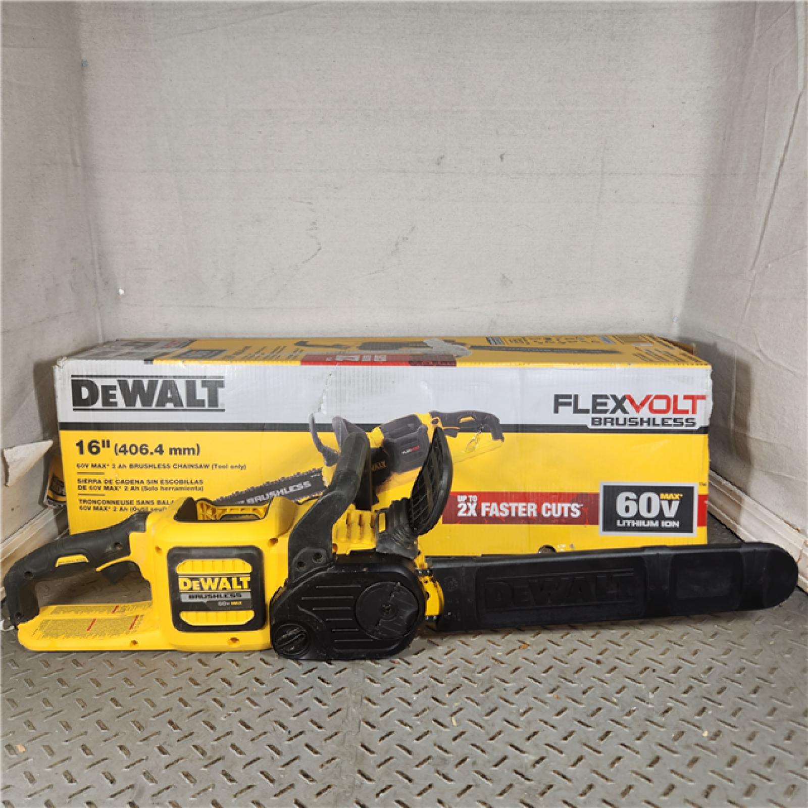 Houston Location - As-Is DEWALT DCCS670B FLEXVOLT 60V MAX Brushless Cordless Chainsaw (Tool Only) - Appears IN Good Condition