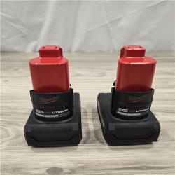 AS-IS Milwaukee M12 12V Lithium-Ion XC High Output 5.0 Ah Battery Pack (2-Pack) Starter Kit