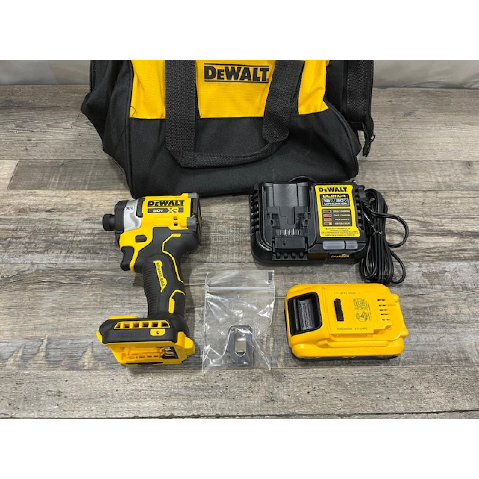 AS-IS DEWALT 20V MAX XR Lithium-Ion Brushless Cordless 3-Speed High Torque 1/4 in. Impact Driver Kit