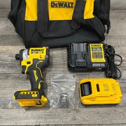 AS-IS DEWALT 20V MAX XR Lithium-Ion Brushless Cordless 3-Speed High Torque 1/4 in. Impact Driver Kit