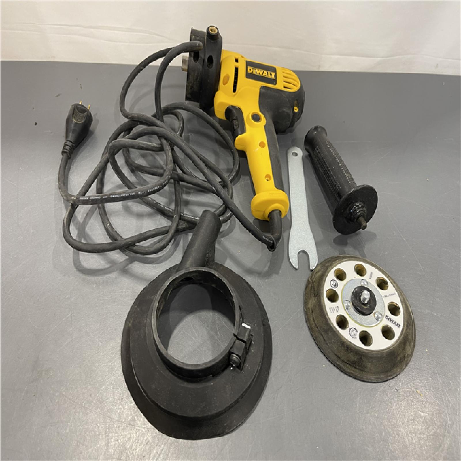 AS-IS - Disc Sander, Corded, Hook and Loop, 5 Pad Size, 6.0 Amps, Variable Speed Type