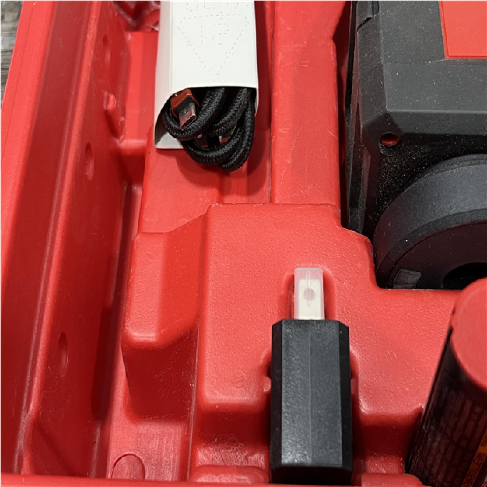 AS-IS Milwaukee Green 100 ft. Cross Line and Plumb Points Rechargeable Laser Level with REDLITHIUM Lithium-Ion