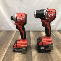 AS-IS Milwaukee 18-Volt Lithium-Ion Brushless Cordless Compact Hammer Drill/Impact Combo Kit