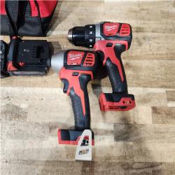 HOUSTON LOCATION - AS - IS Milwaukee 18V Lithium-Ion Cordless Drill Driver/Impact Driver Combo Kit