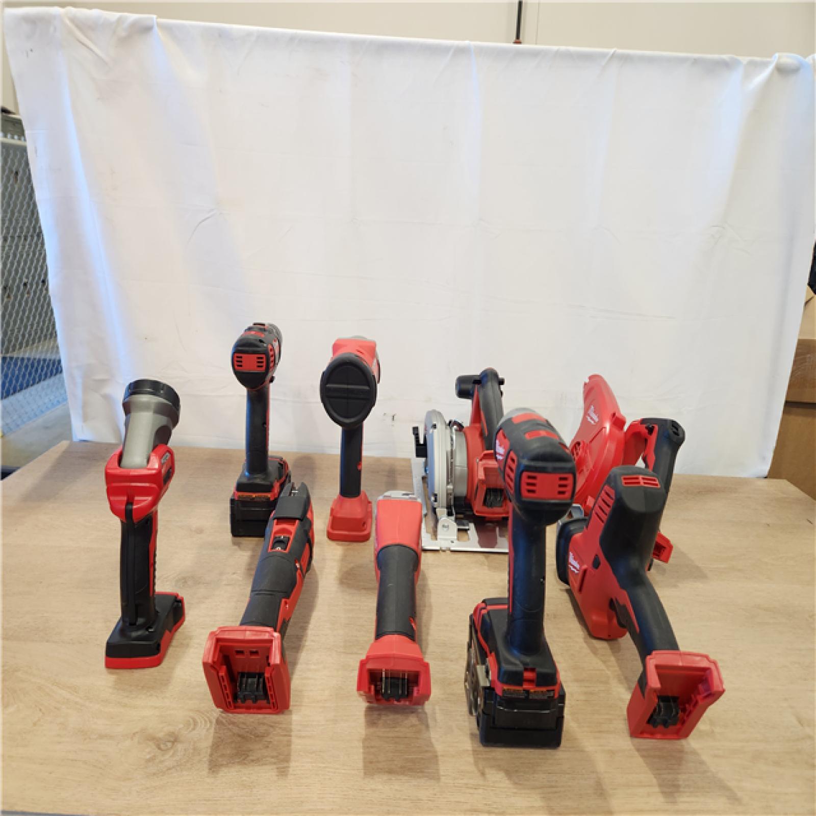 AS-IS- Milwaukee 18-Volt Lithium-Ion Cordless (9-Tool) Combo Kit