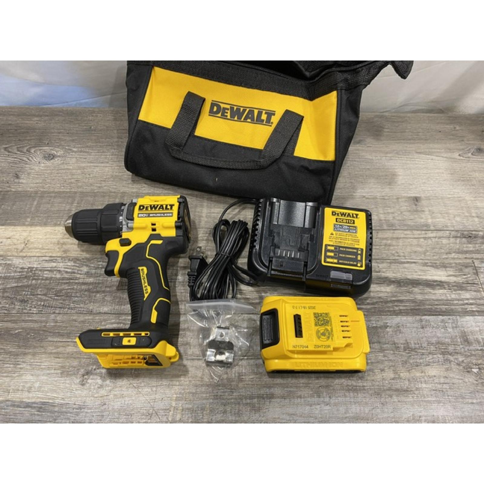AS-IS DEWALT Atomic 20V Lithium-Ion Cordless Compact 1/2 in. Drill/Driver Kit