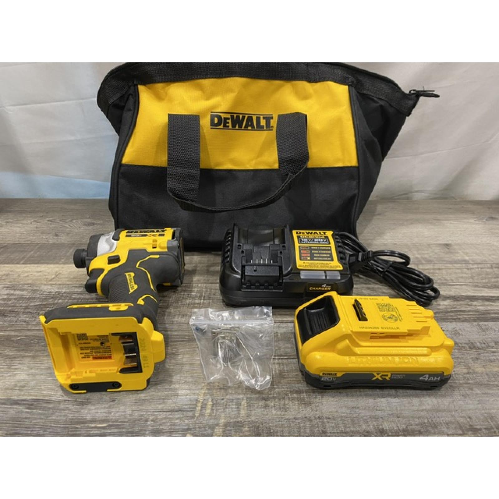 AS-IS DEWALT 20V MAX XR Lithium-Ion Brushless Cordless 3-Speed High Torque 1/4 in. Impact Driver Kit