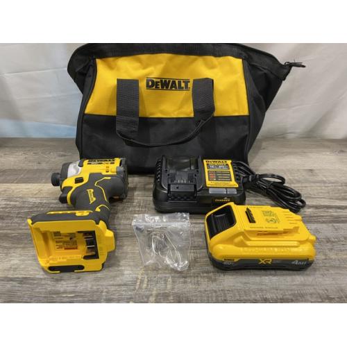 AS-IS DEWALT 20V MAX XR Lithium-Ion Brushless Cordless 3-Speed High Torque 1/4 in. Impact Driver Kit