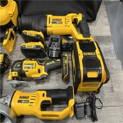 AS-IS DEWALT 20-Volt Max Lithium-Ion 10-Tool Cordless Combo Kit with Two 2.0 Ah Batteries  Charger and 2 Bags