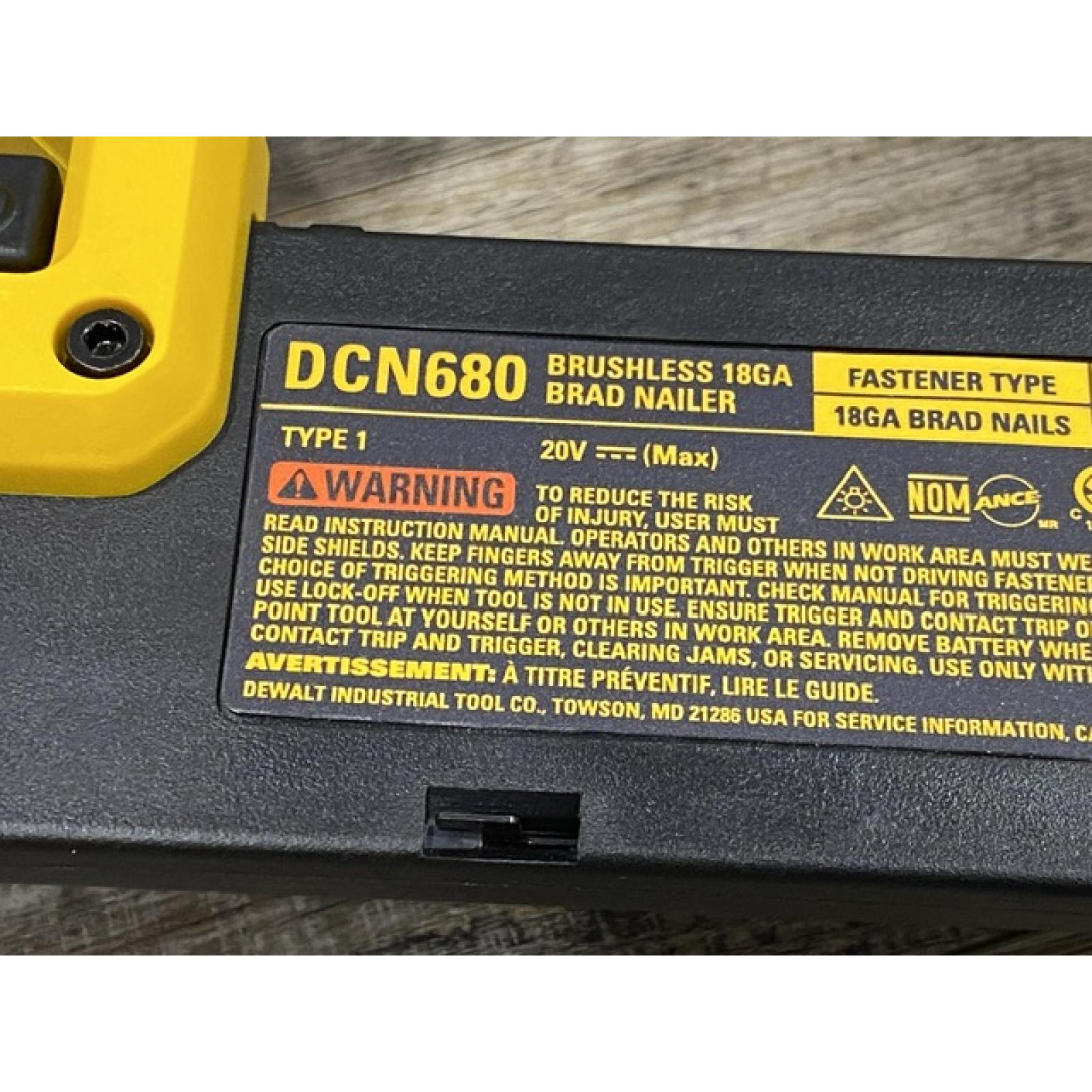 AS-IS DEWALT 20V MAX XR Lithium-Ion Electric Cordless 18-Gauge Brad Nailer (Tool Only)