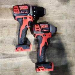 HOUSTON LOCATION - AS-IS Milwaukee 18V Cordless Brushed 2-Tool Drill/Driver and Impact Driver Kit