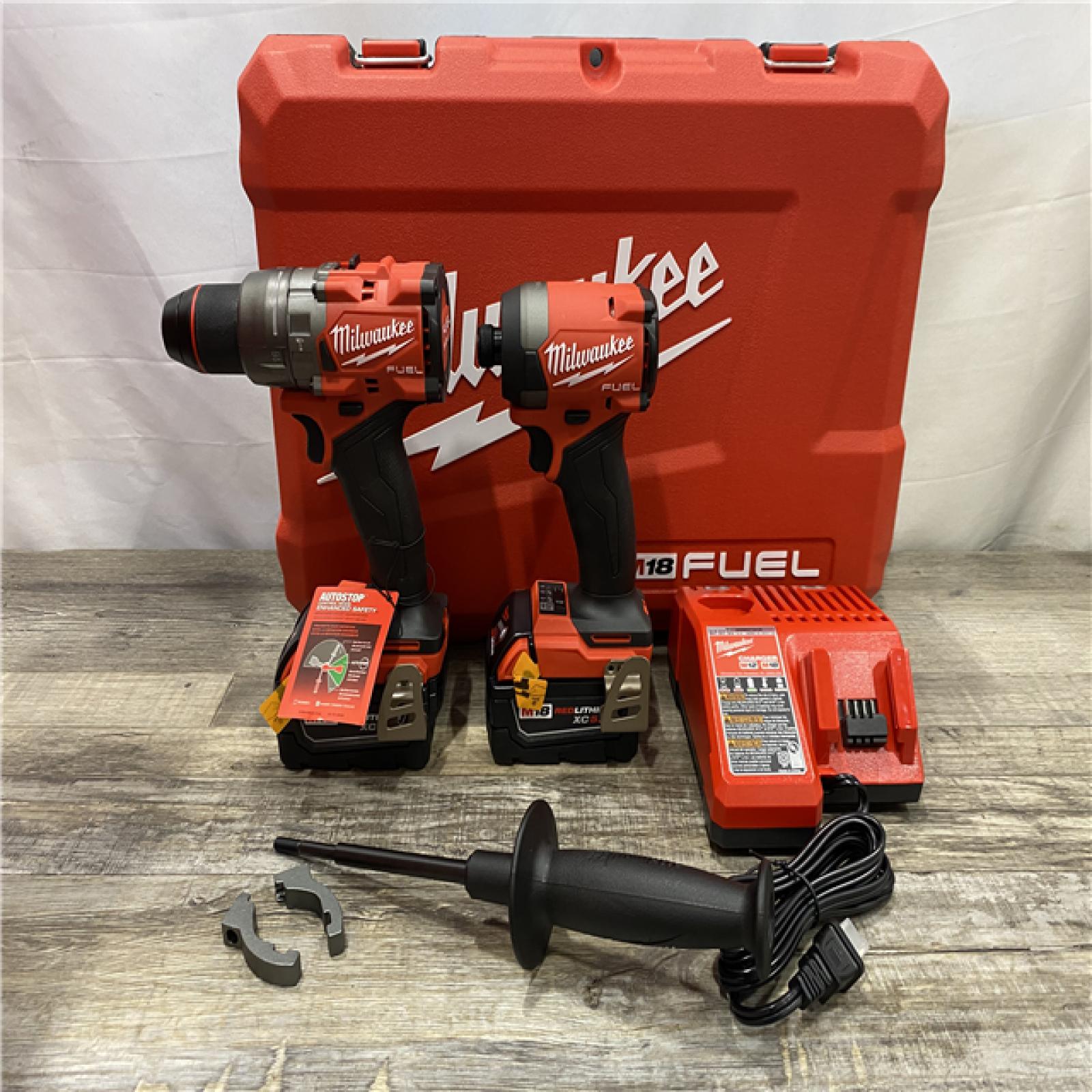 LIKE NEW - Milwaukee FUEL 18V Lithium-Ion Brushless Cordless Hammer Drill and Impact Driver Combo Kit