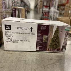 DALLAS LOCATION - Home Decorators Collection 7.5 ft. Eastcastle Twinkling Balsam Fir LED Pre-Lit Artificial Christmas Tree T34