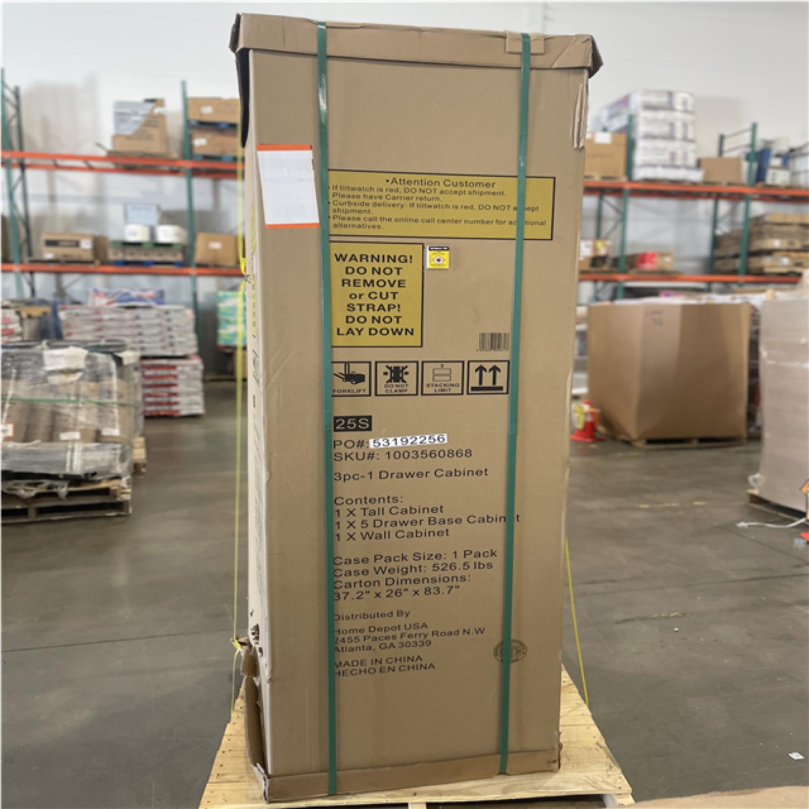 DALLAS LOCATION- AS-IS 3-Piece Heavy Duty Welded Steel Garage Storage System in Black (64 in. W x 81 in. H x 24 in. D)