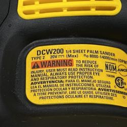 AS-IS DEWALT 20V MAX XR Cordless Brushless 1/4 Sheet Variable Speed Sander (Tool Only)