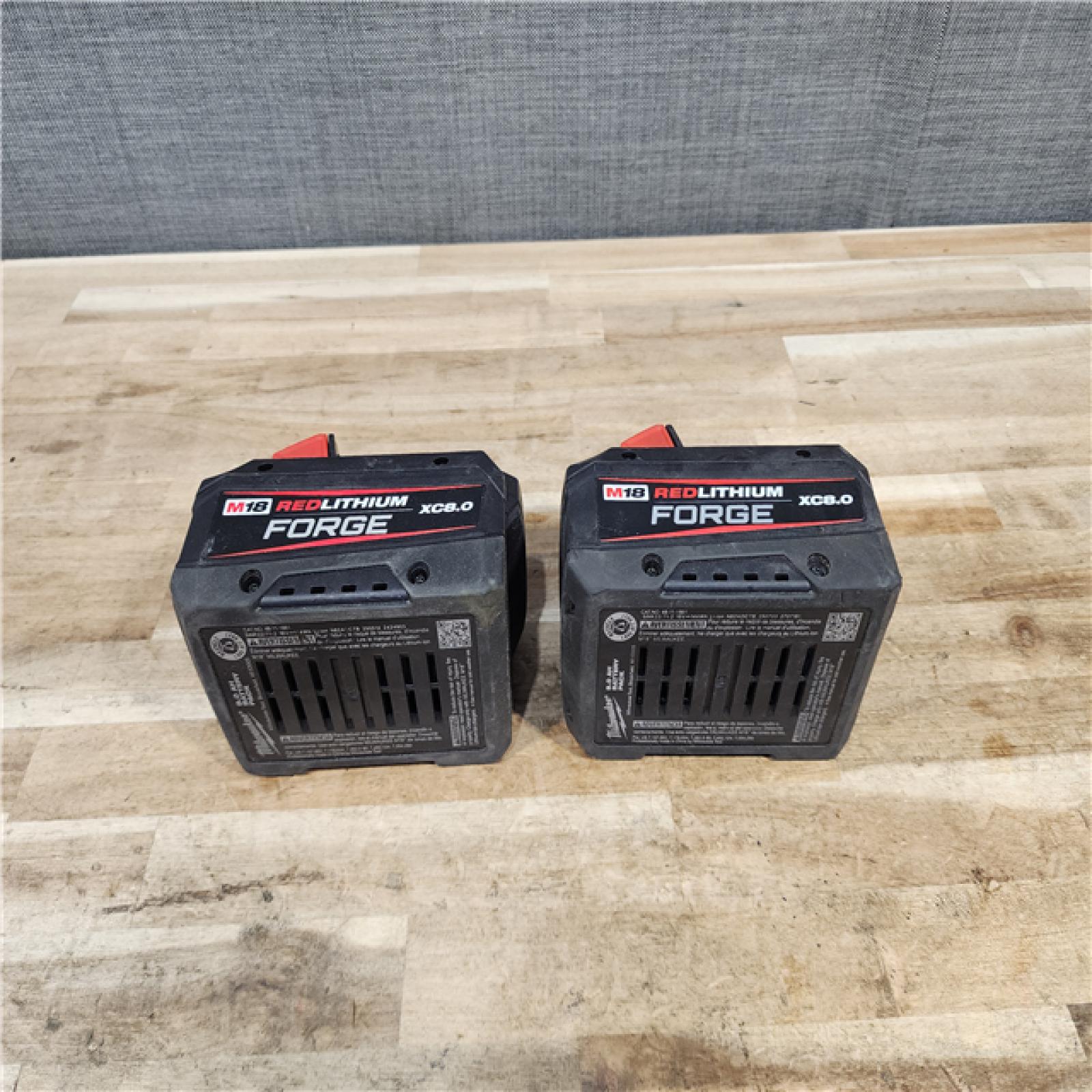 HOUSTON LOCATION - AS-IS MILWAUKEE FORGE BATTERY PACK QTY - 2