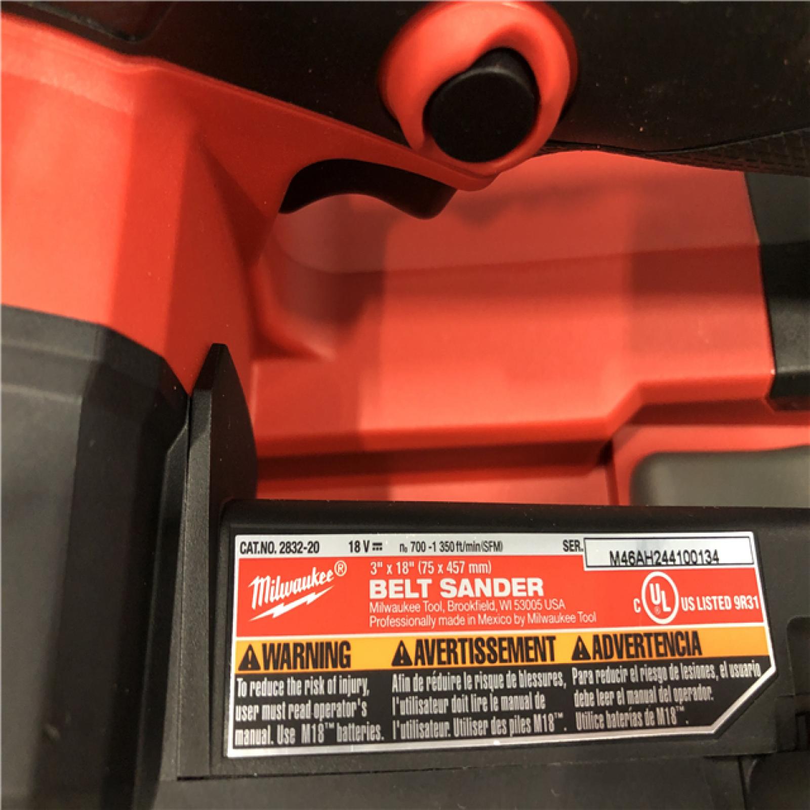 AS-IS Milwaukee FUEL 18-Volt Lithium-Ion Cordless Belt Sander (Tool-Only)