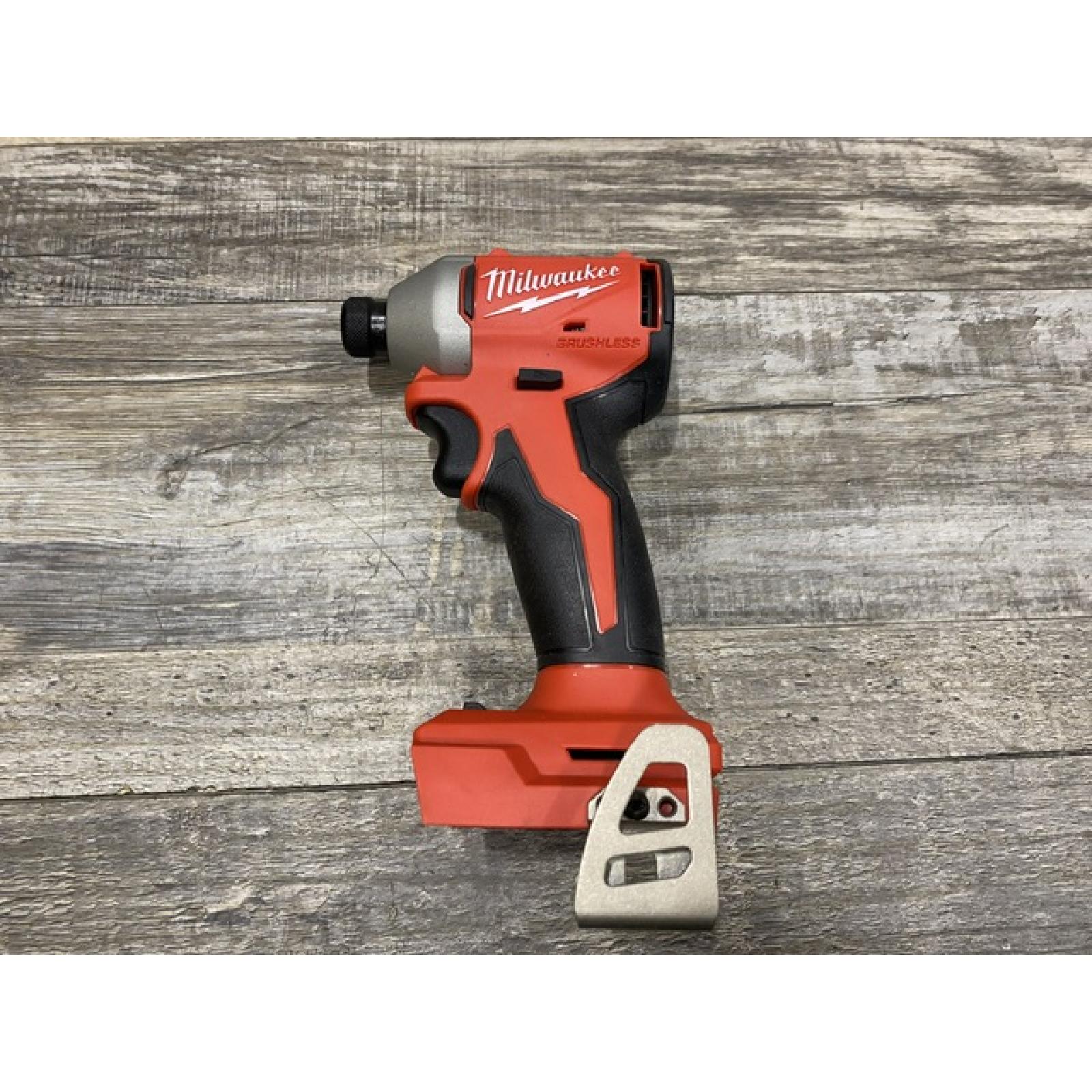 AS-IS Milwaukee 18V Lithium-Ion Compact Brushless Cordless 1/4 in. Impact Driver (Tool-Only)